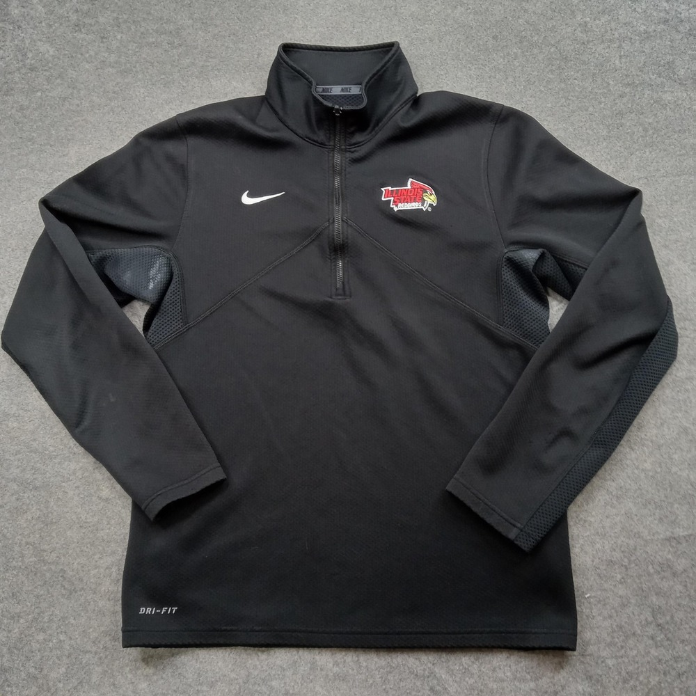 Illinois State University Sweatshirt Men Small Nike Dri Fit Quarter Zip Pullover
